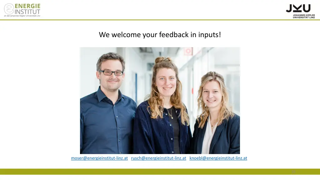 we welcome your feedback in inputs