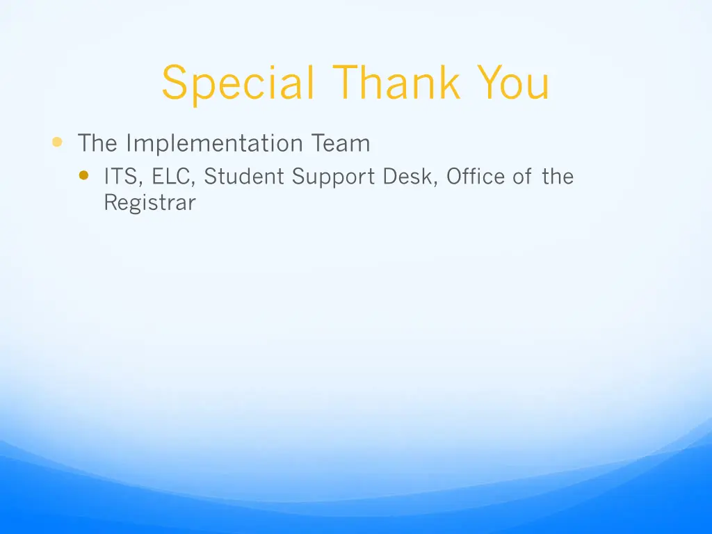 special thank you