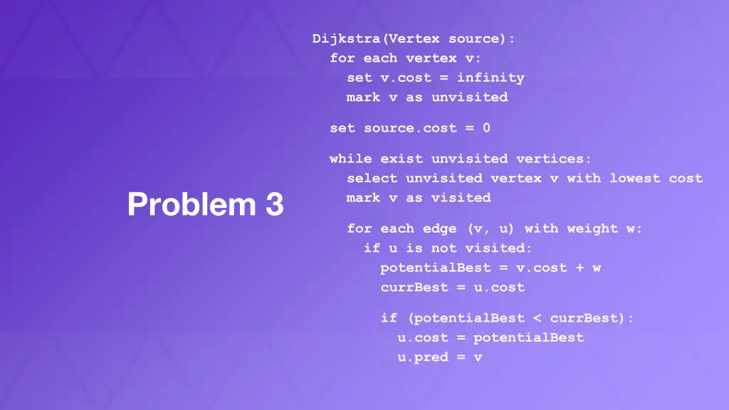 dijkstra vertex source for each vertex 1
