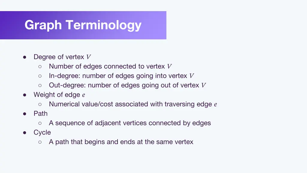 graph terminology