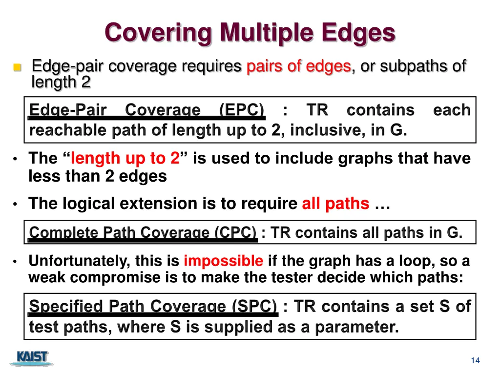 covering multiple edges