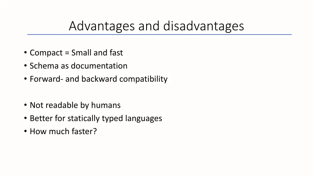 advantages and disadvantages