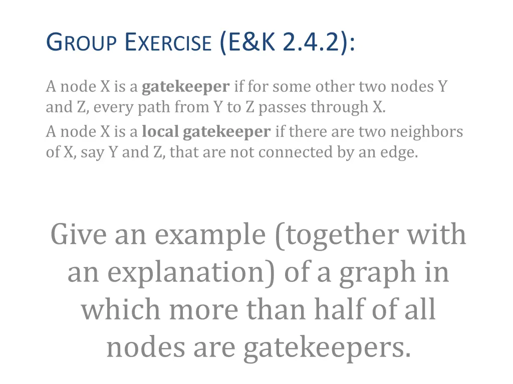 g roup e xercise e k 2 4 2