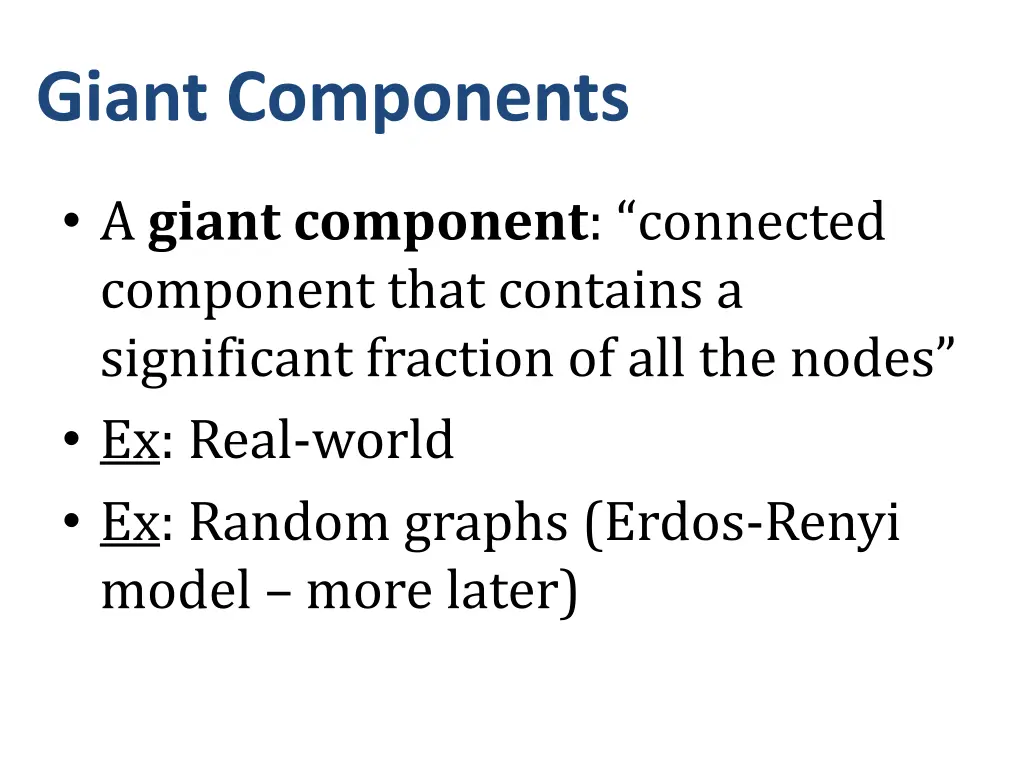 giant components