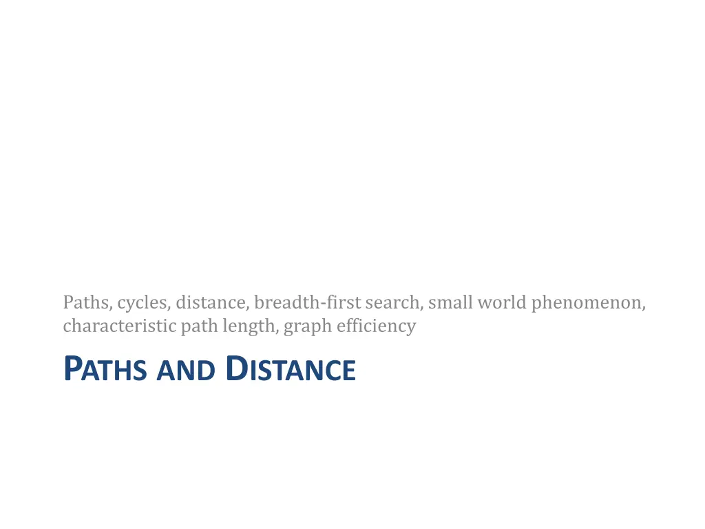 paths cycles distance breadth first search small