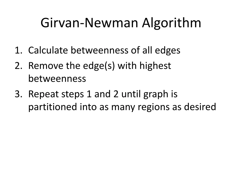 girvan newman algorithm 1