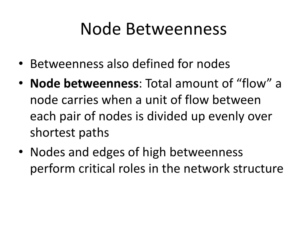 node betweenness
