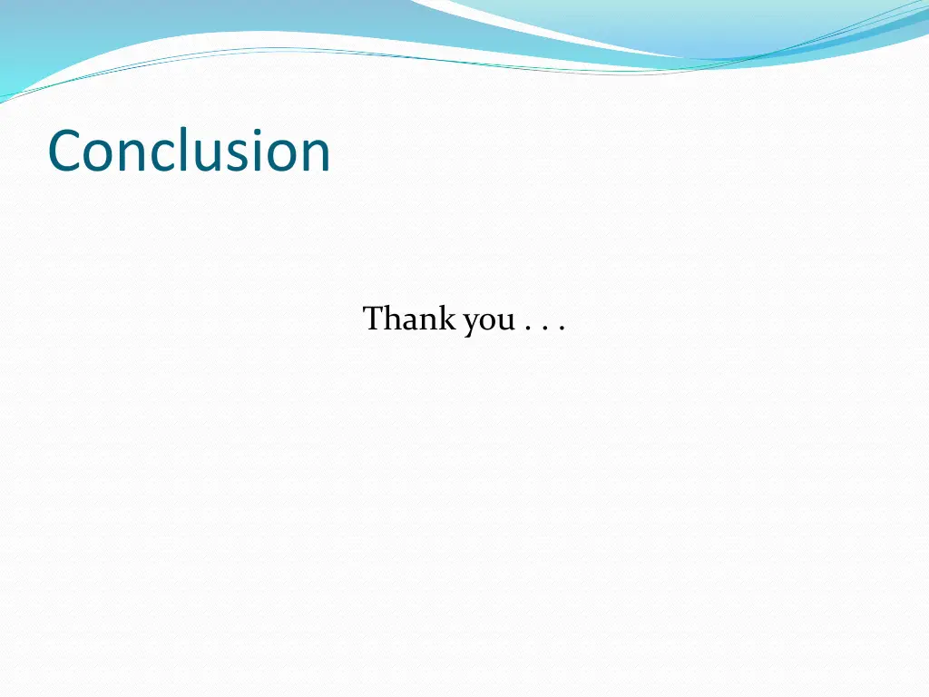 conclusion