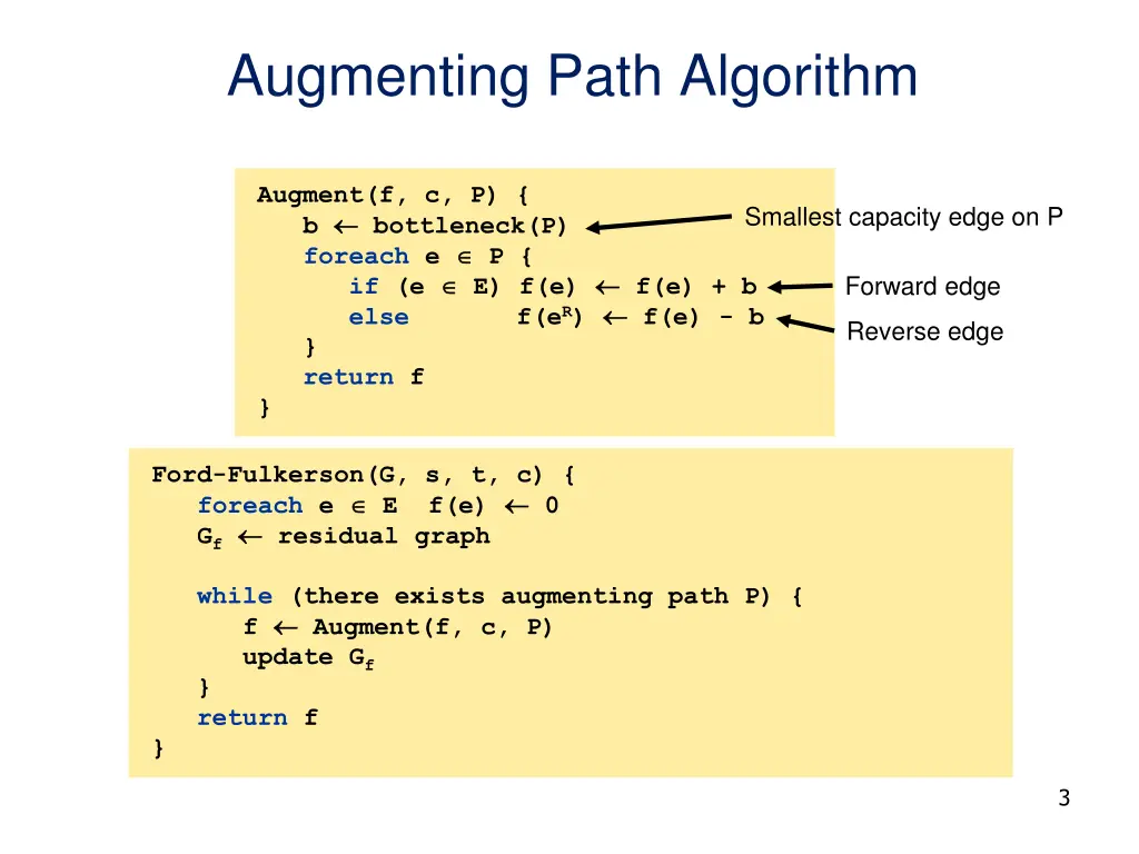 augmenting path algorithm