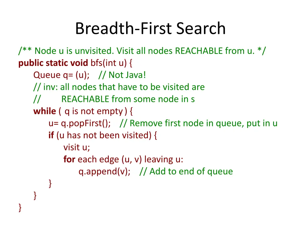 breadth first search