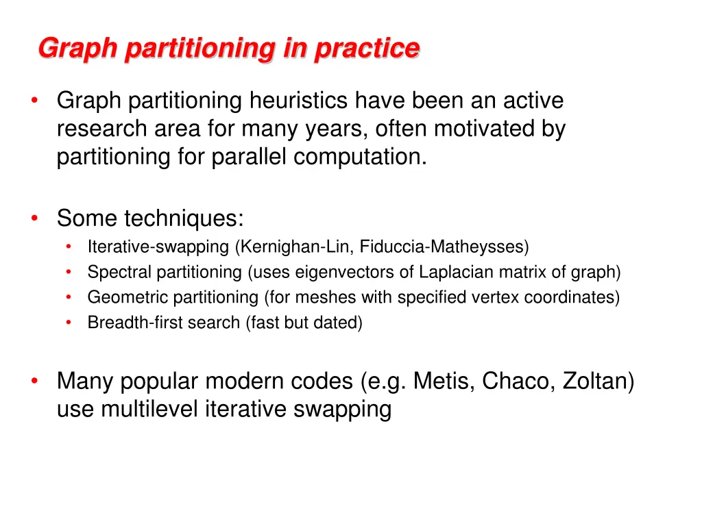 graph partitioning in practice