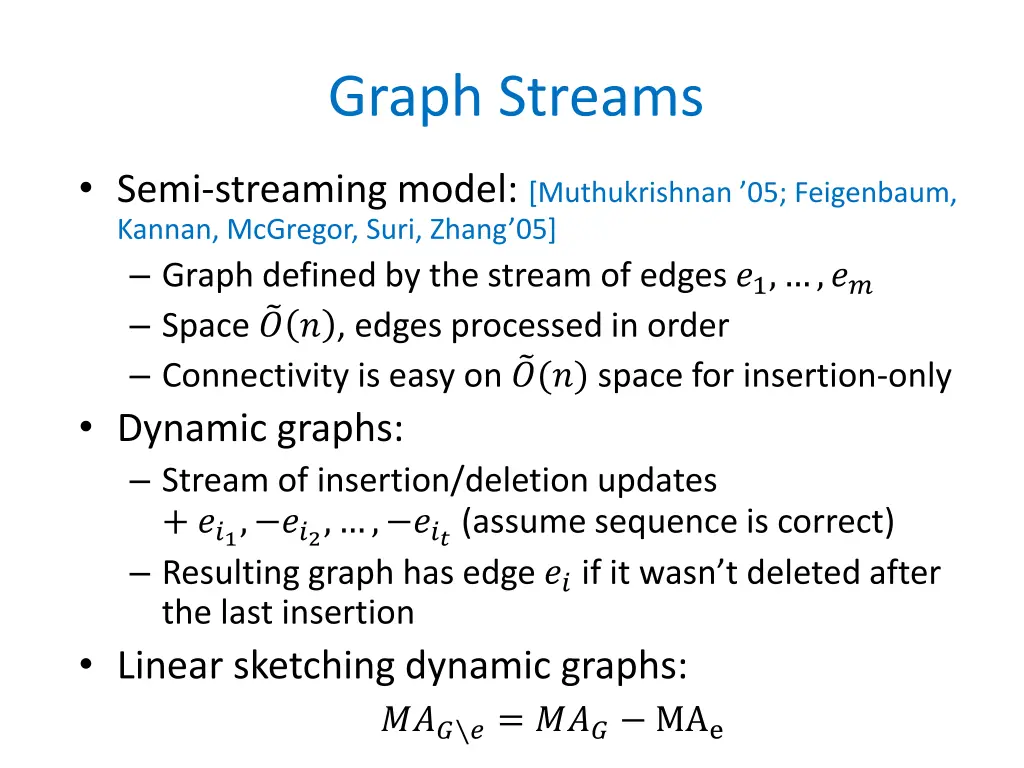 graph streams