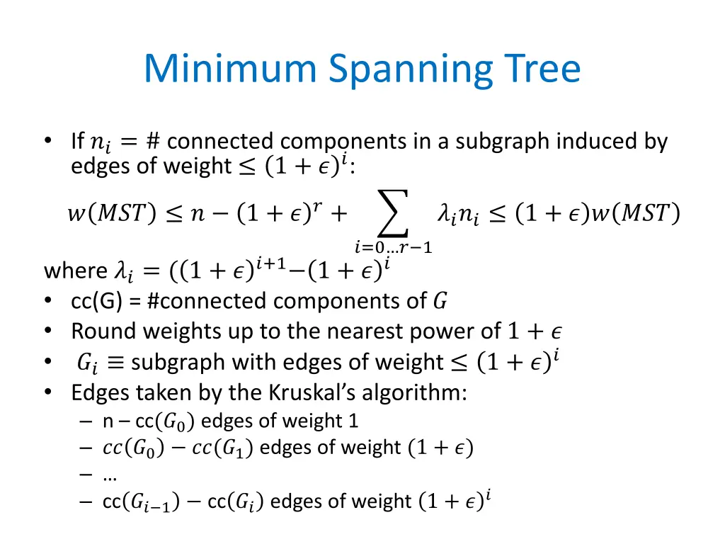 minimum spanning tree