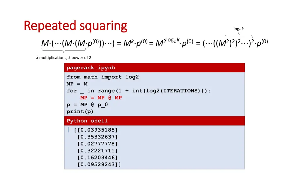 repeated squaring repeated squaring