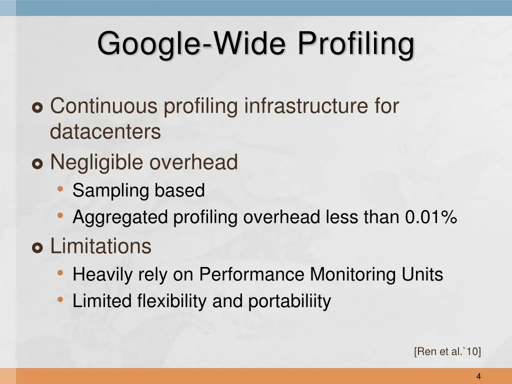 google wide profiling