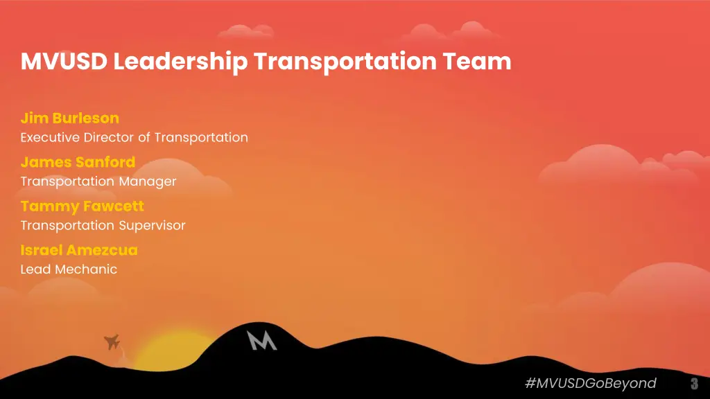 mvusd leadership transportation team