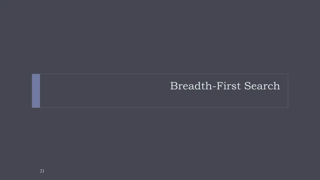 breadth first search