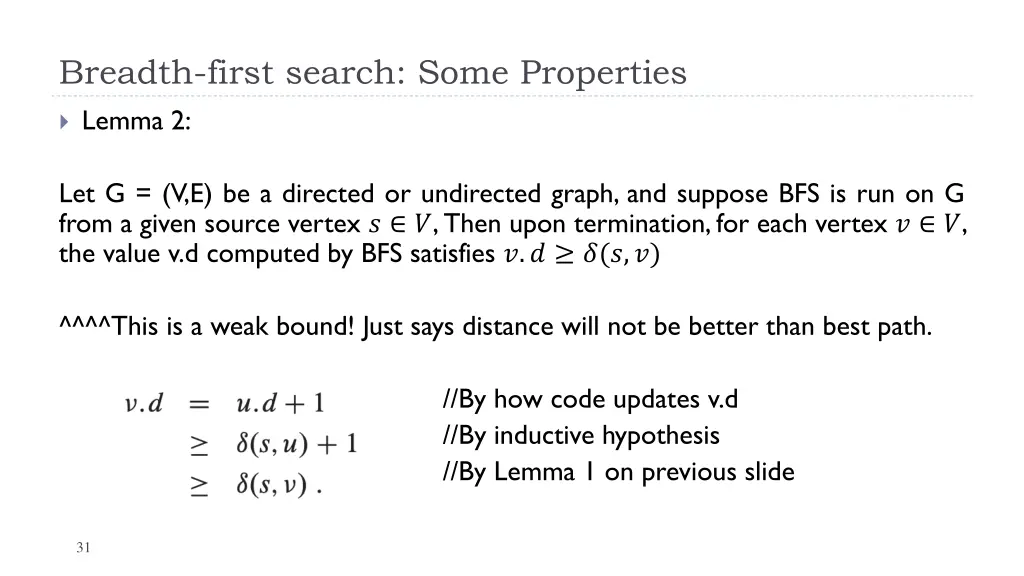 breadth first search some properties 1