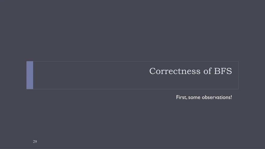 correctness of bfs