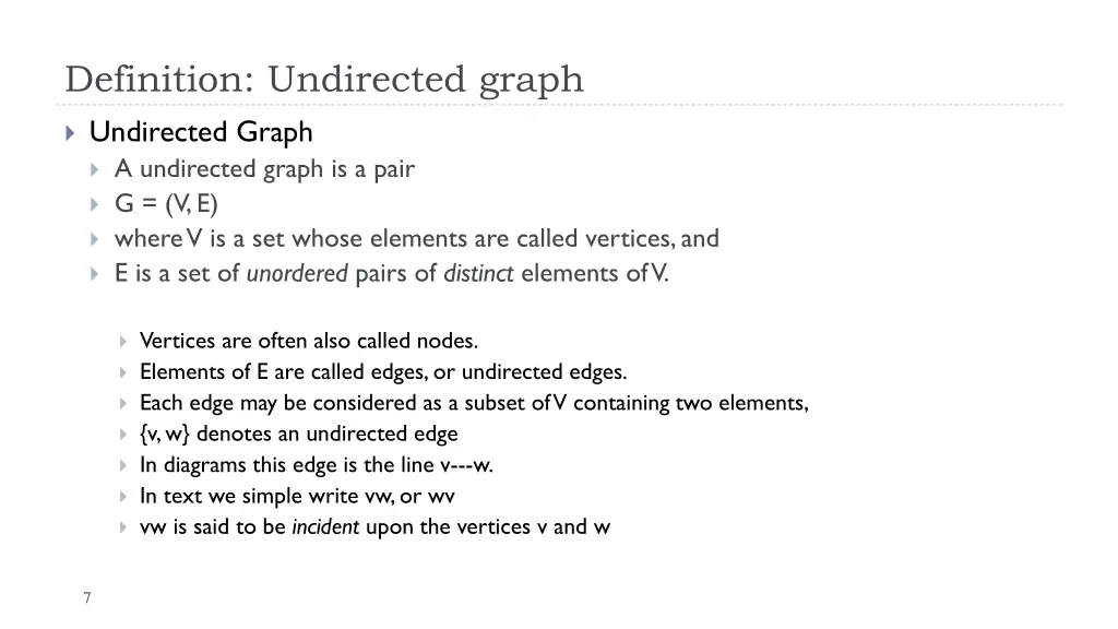 definition undirected graph