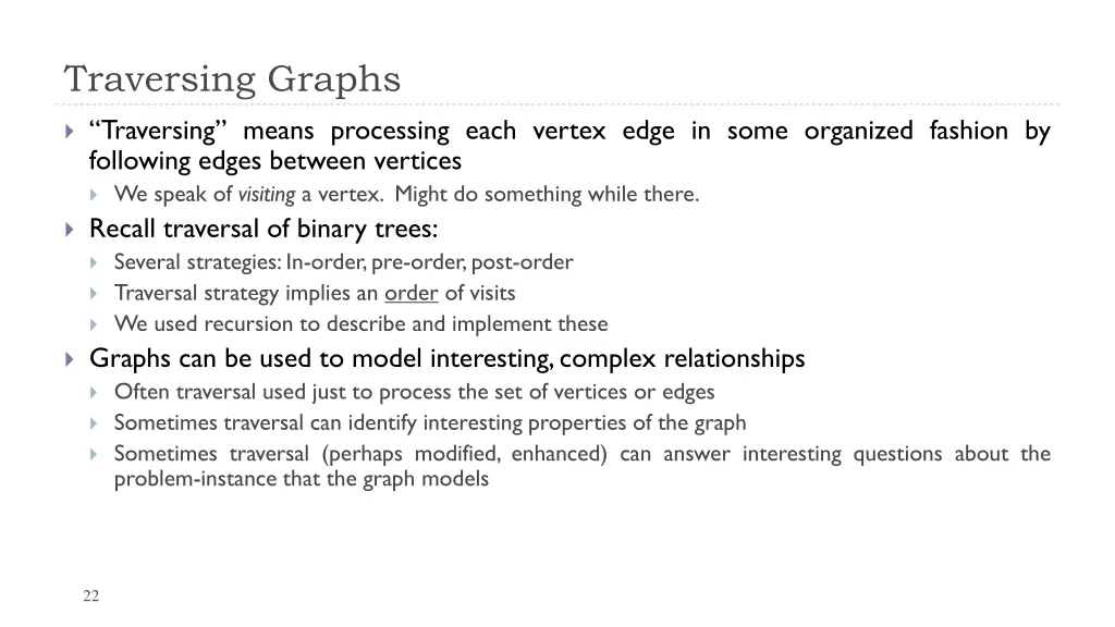 traversing graphs