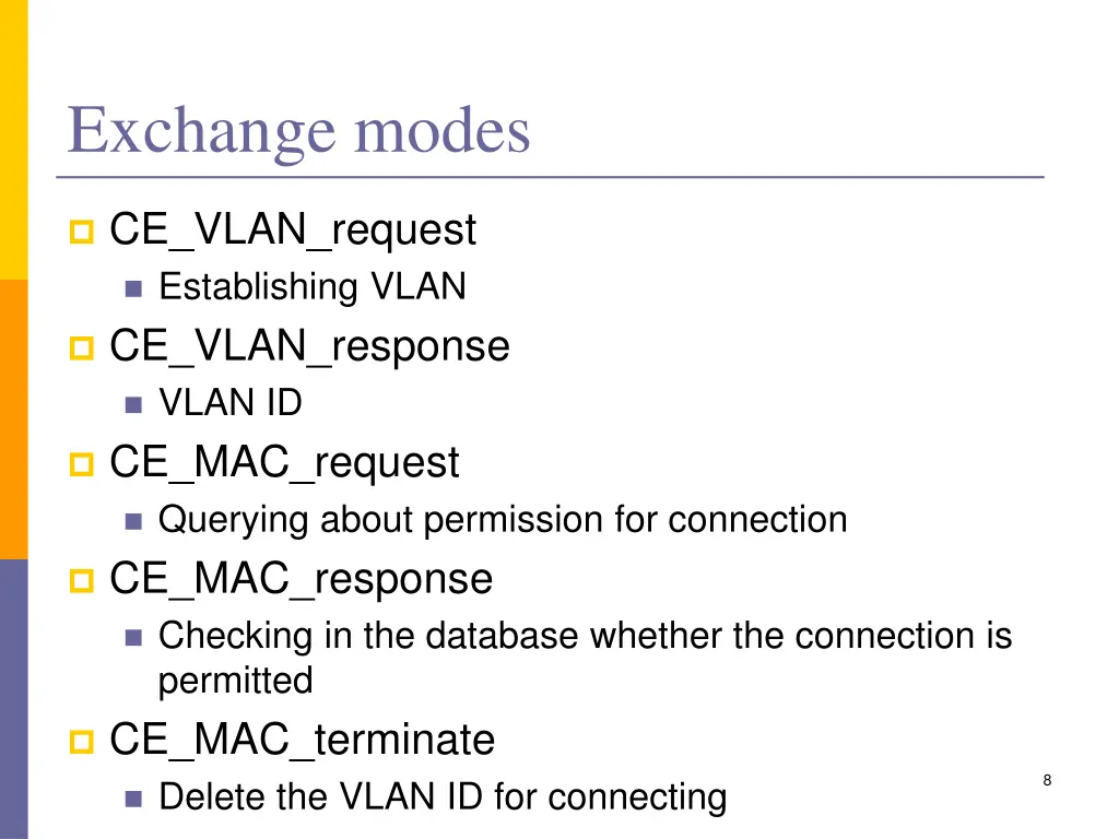 exchange modes