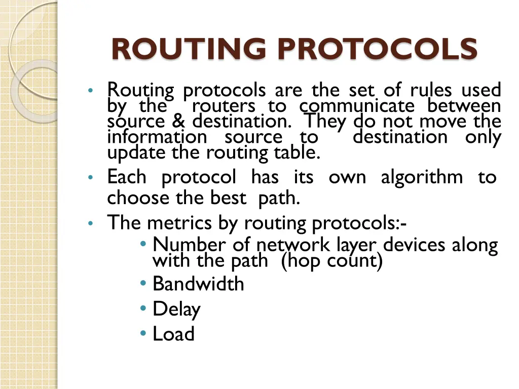routing protocols