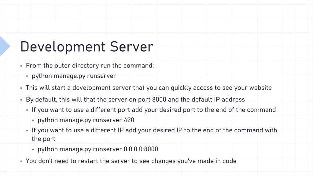 development server