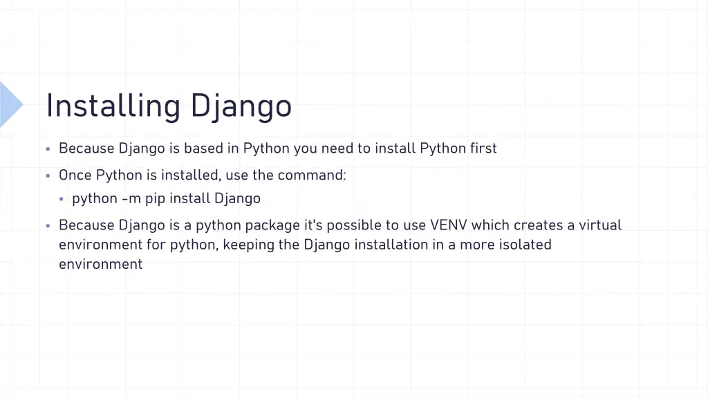 installing django