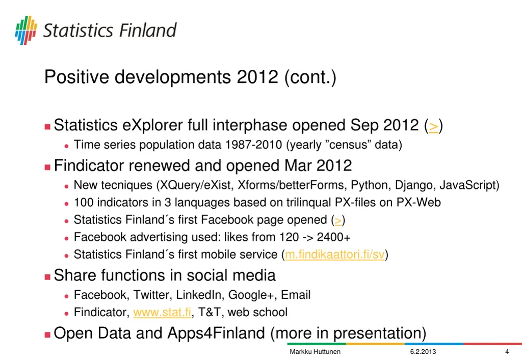 positive developments 2012 cont