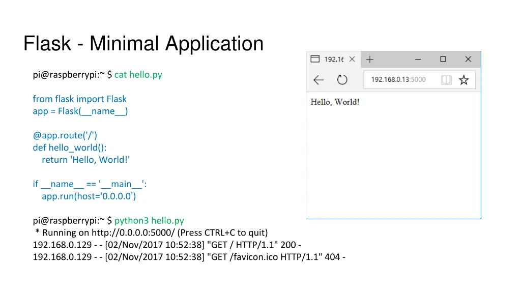flask minimal application