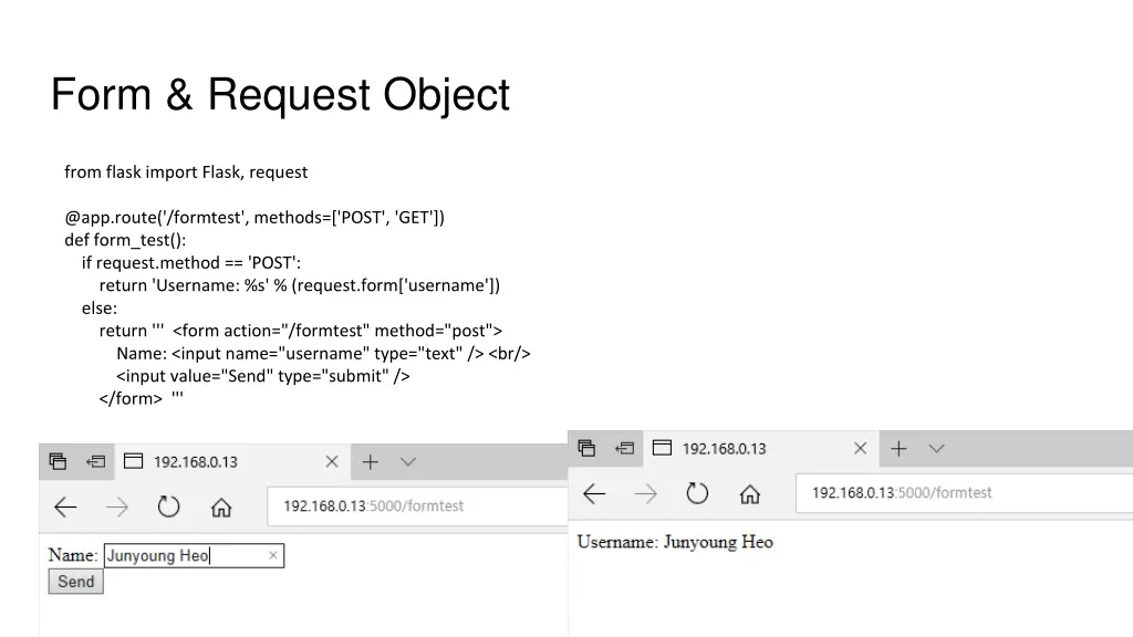 form request object