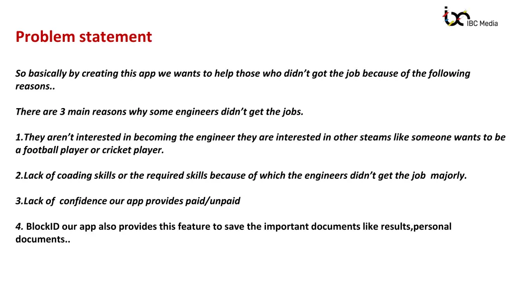 problem statement