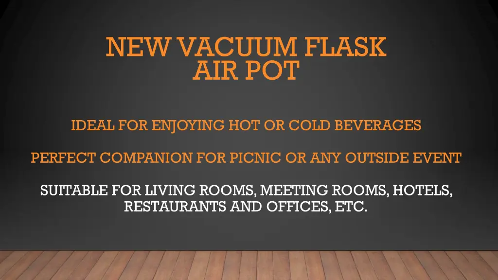 new vacuum flask air pot