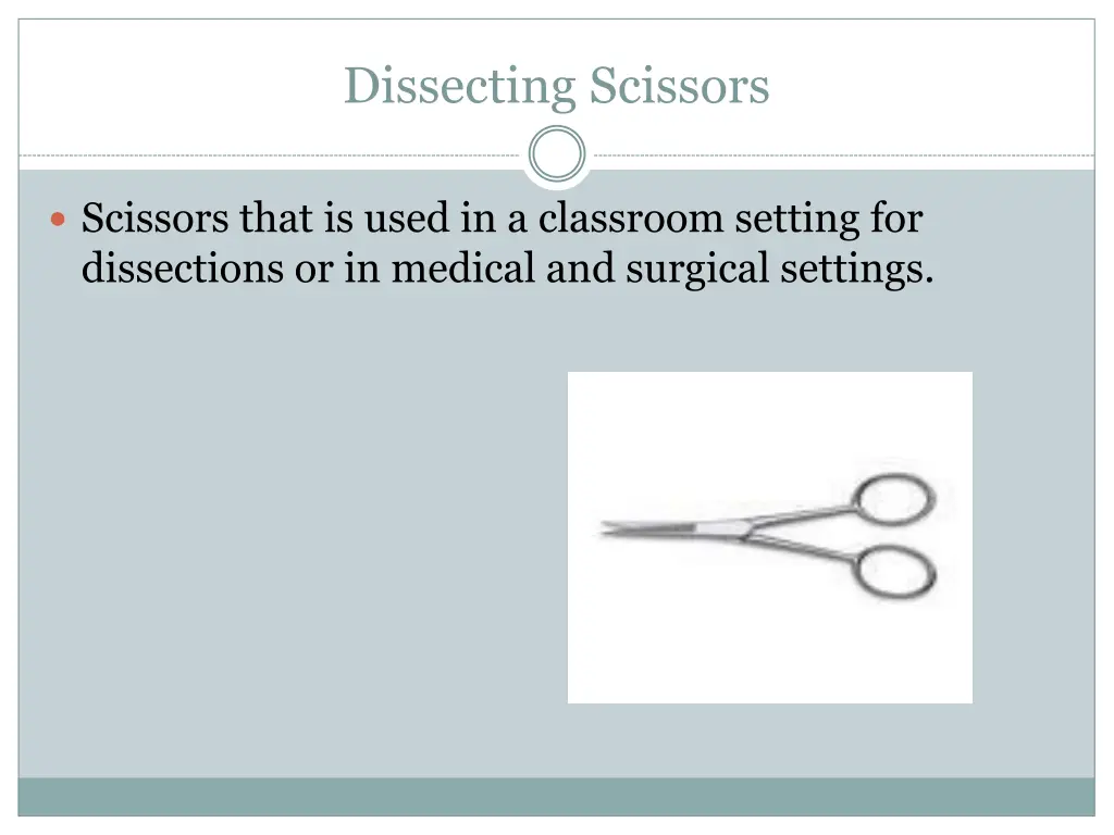 dissecting scissors