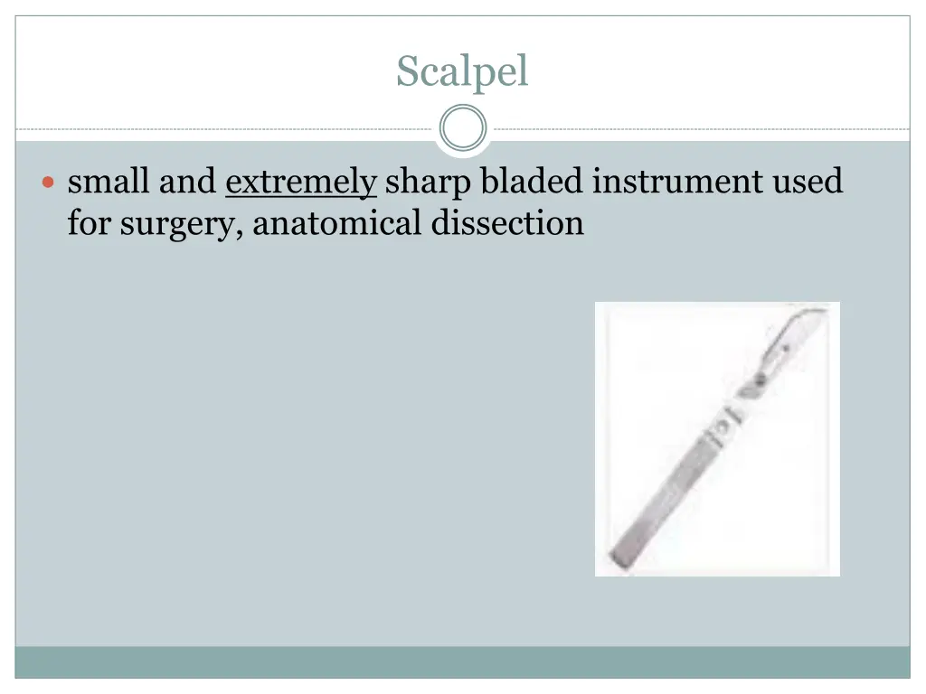 scalpel