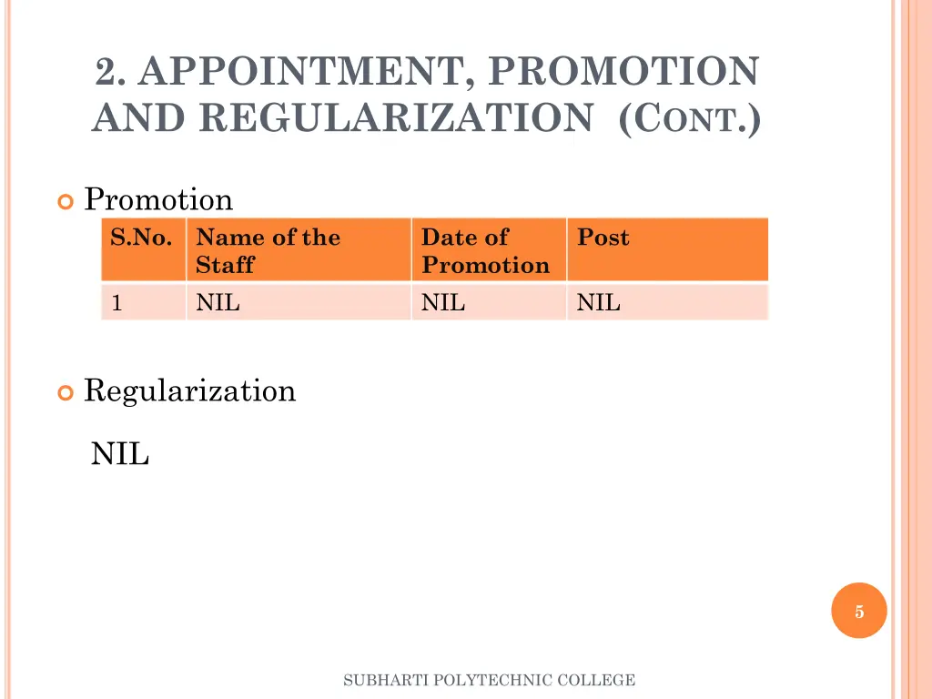 2 appointment promotion and regularization c ont