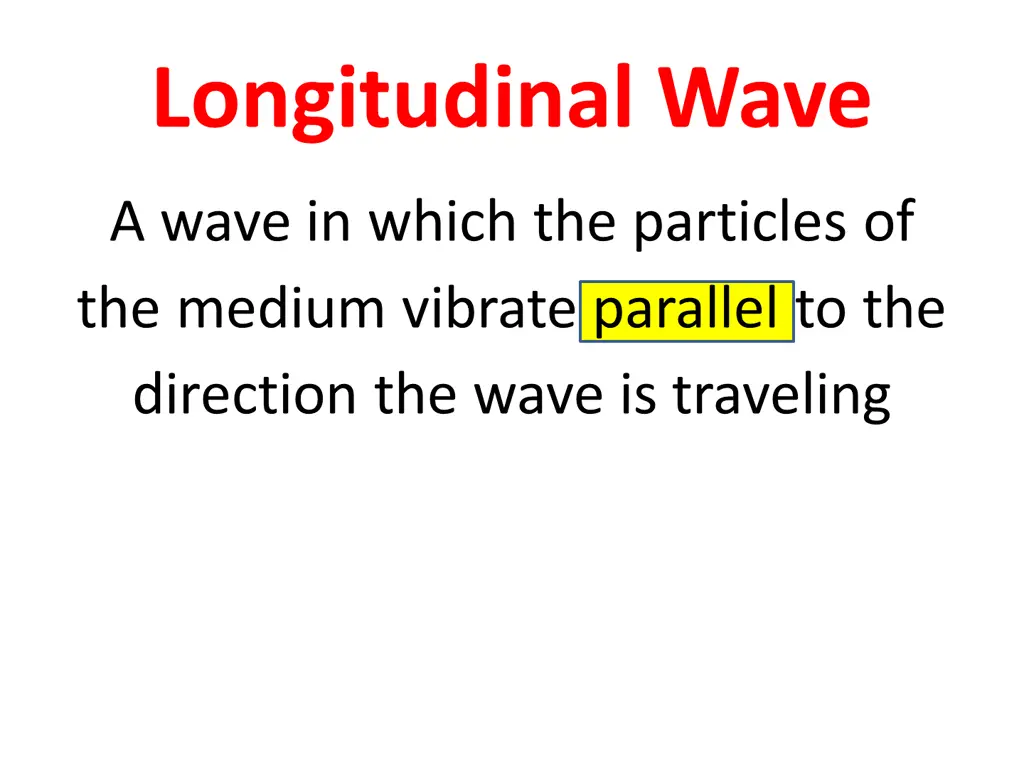 longitudinal wave