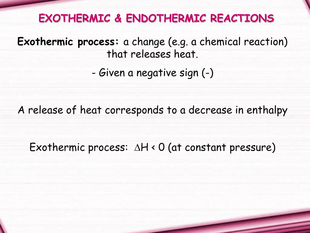 exothermic endothermic reactions