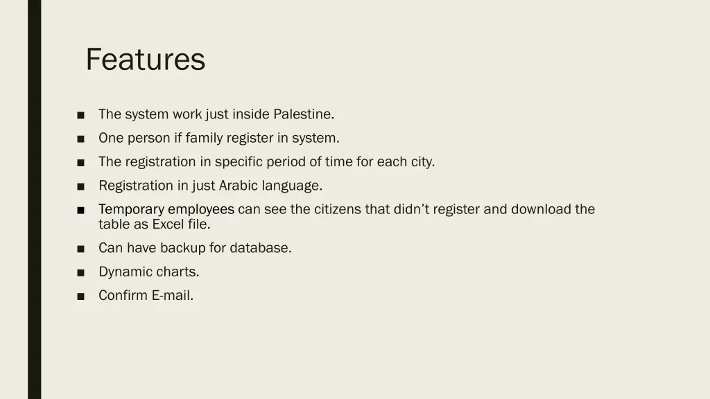 features