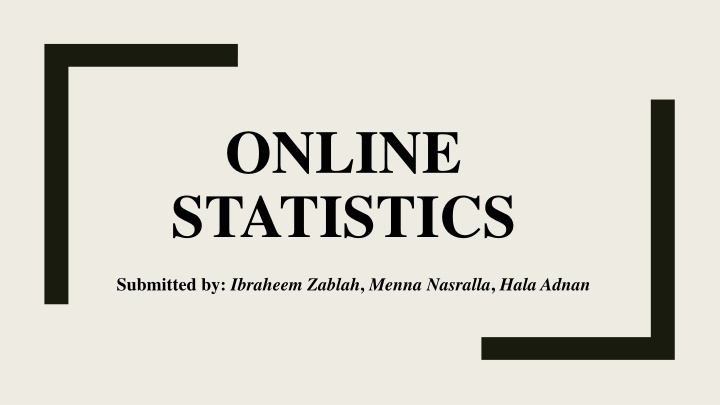 online statistics