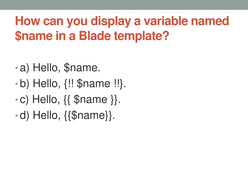 how can you display a variable named name