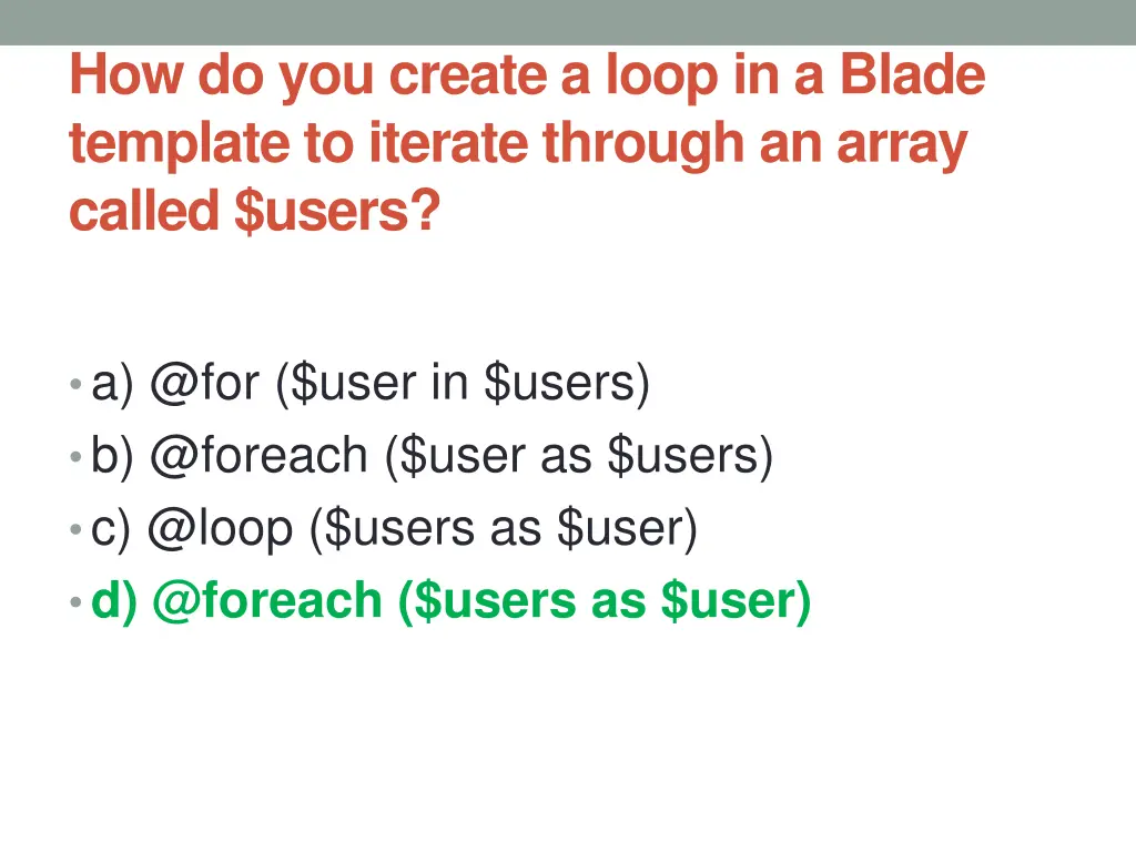 how do you create a loop in a blade template 1