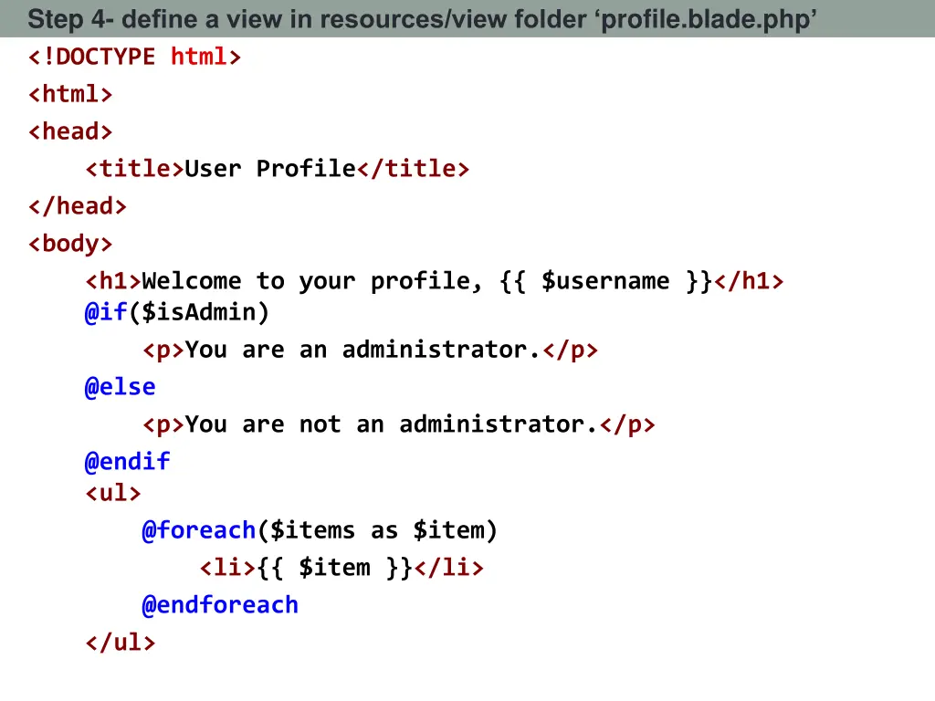 step 4 define a view in resources view folder