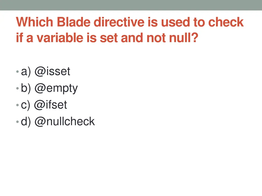 which blade directive is used to check