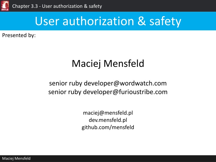 chapter 3 3 user authorization safety user
