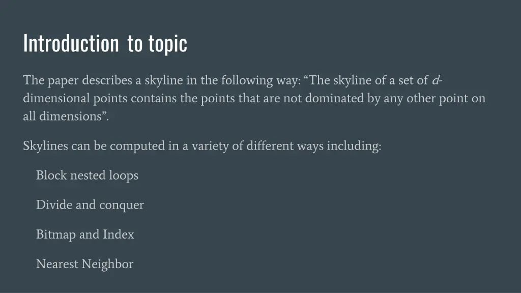 introduction to topic