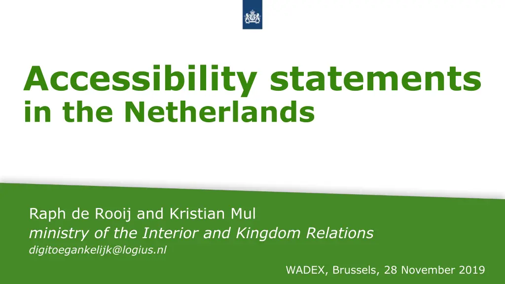 accessibility statements in the netherlands