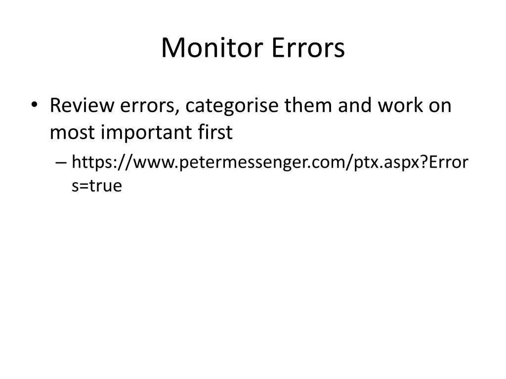 monitor errors 1