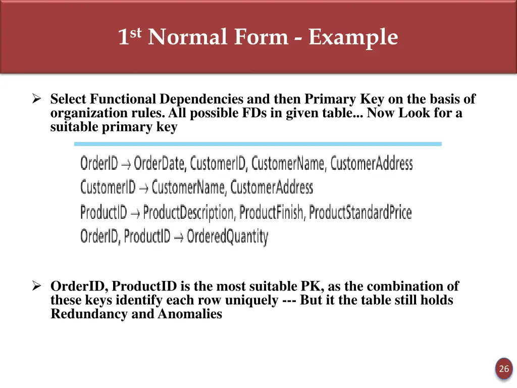 1 st normal form example 2